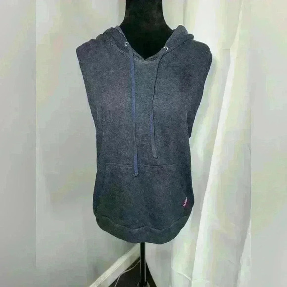 Hard Tail Tops - Hard Tail Forever black hoodie vest with mesh back, size small